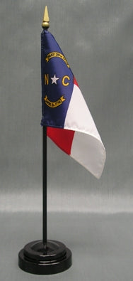 North Carolina Miniature Table Flag - Deluxe