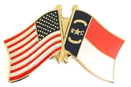 North Carolina State Flag Lapel Pin - Double