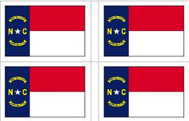 North Carolina State Flag Stickers - 50 per sheet