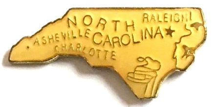 North Carolina State Lapel Pin - Map Shape