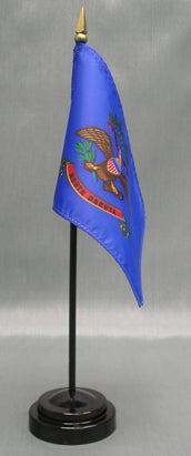 North Dakota Miniature Table Flag - Deluxe