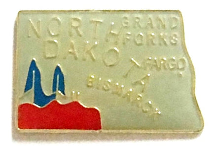 North Dakota State Lapel Pin - Map Shape