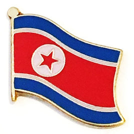 North Korean Flag Lapel Pins - Single