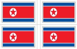North Korean Flag Stickers - 50 per sheet