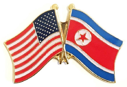 North Korean Friendship Flag Lapel Pins