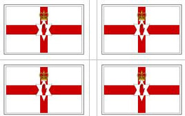 Northern Ireland Flag Stickers - 50 per sheet