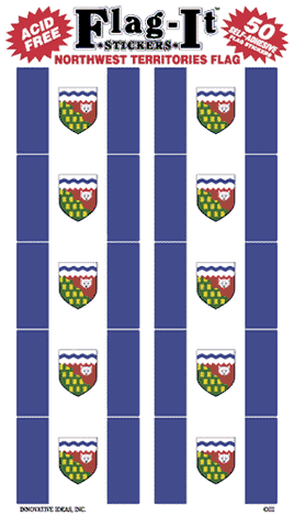 Northwest Territory Flag Stickers - 50 per pack