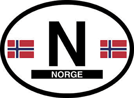 Norway Reflective Oval Decal