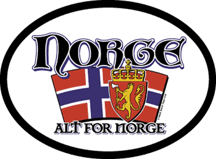 Norway Oval Decal With Motto