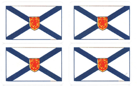 Nova Scotia Waterproof Flag Stickers - 50 per Sheet