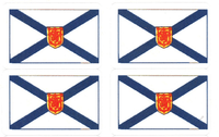 Nova Scotia Waterproof Flag Stickers - 50 per Sheet