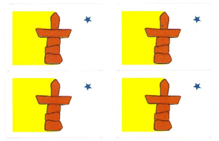 Nunavut Flag Stickers - 50 per sheet