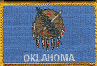 Oklahoma State Flag Patch - Rectangle