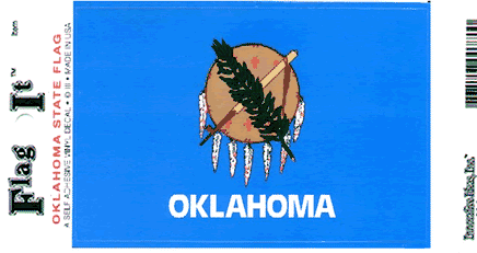 Oklahoma State Vinyl Flag Decal