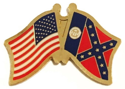 Old Georgia State Flag Lapel Pin - Double