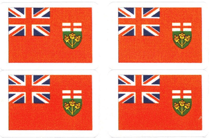 Ontario Flag Stickers - 50 per Sheet