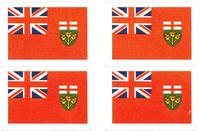 Ontario Flag Stickers - 50 per Sheet