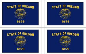 Oregon State Flag Stickers - 50 per sheet