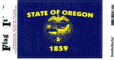 Oregon State Vinyl Flag Decal