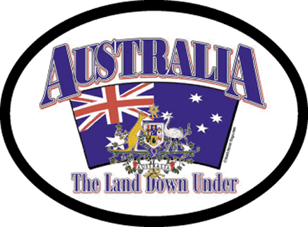 Australia Oval Decal With Motto