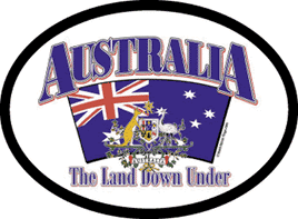Australia Oval Decal With Motto