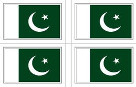 Pakistan Flag Stickers - 50 per sheet