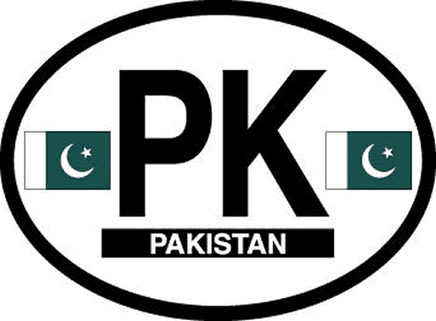 Pakistan Reflective Oval Decal