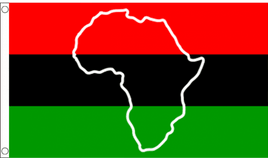 Pan African Polyester Flag With Map