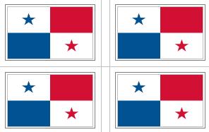 Panama Flag Stickers - 50 per sheet