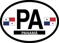 Panama Reflective Oval Decal