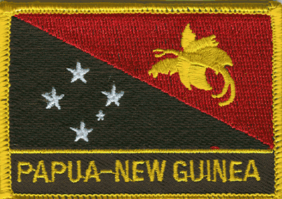 Papua New Guinea Flag Patch - With Name