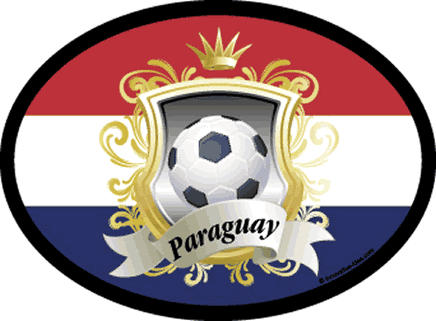 Paraguay Soccer Oval Decal