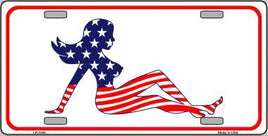 Naked Woman Patriotic License Plate US-1150