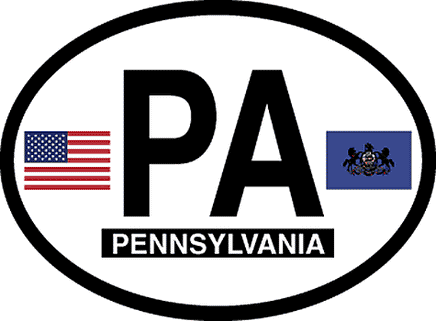 Pennsylvania Reflective Oval Decal