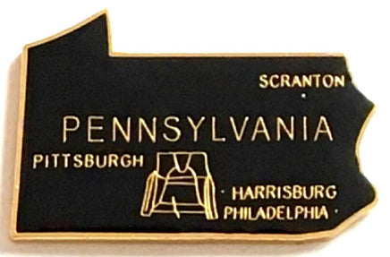 Pennsylvania State Lapel Pin - Map Shape
