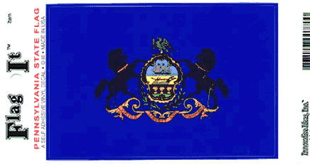 Pennsylvania State Vinyl Flag Decal