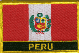 Peru Flag Patch - With Name