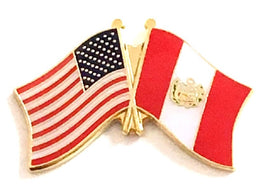 Peru Friendship Flag Lapel Pins