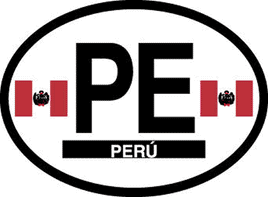 Peru Reflective Oval Decal