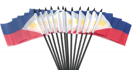 Philippines Polyester Miniature Flags - 12 Pack
