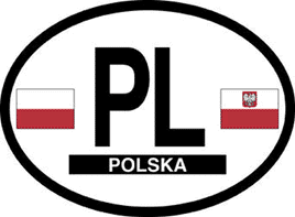 Poland Reflective Oval Decal