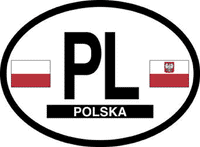Poland Reflective Oval Decal