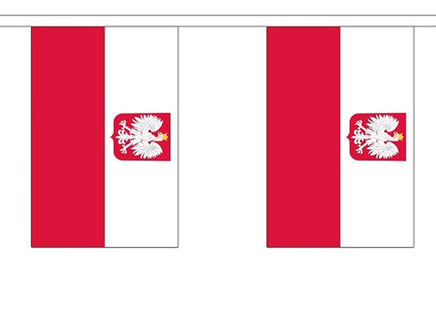 Poland with Eagle String Flag Bunting