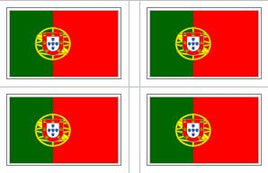 Portugal Flag Stickers - 50 per sheet