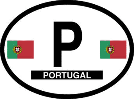 Portugal Reflective Oval Decal