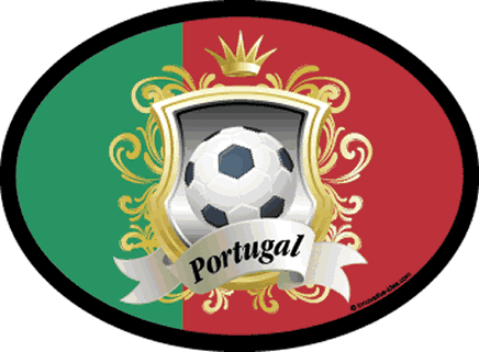 Portugal Soccer Oval Decal