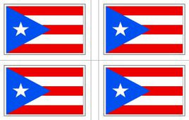 Puerto Rico Flag Stickers - 50 per sheet