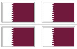 Qatar Flag Stickers - 50 per sheet