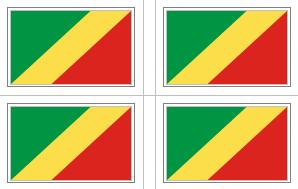 Republic of Congo Flag Stickers - 50 per sheet