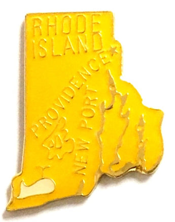 Rhode Island State Lapel Pin - Map Shape